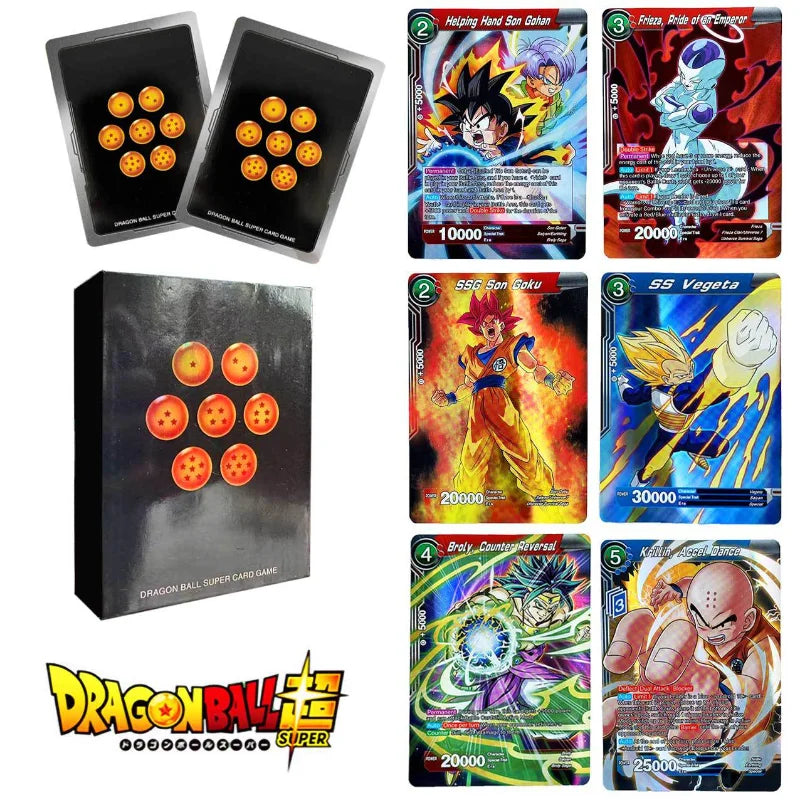 New 50pcs English Dragon Ball Z GT super card Goku Vegeta Frieza does not repeat high combat power game battle collection card New 50pcs English Dragon Ball Z GT super card Goku Vegeta Frieza does not repeat high combat power game battle collection card